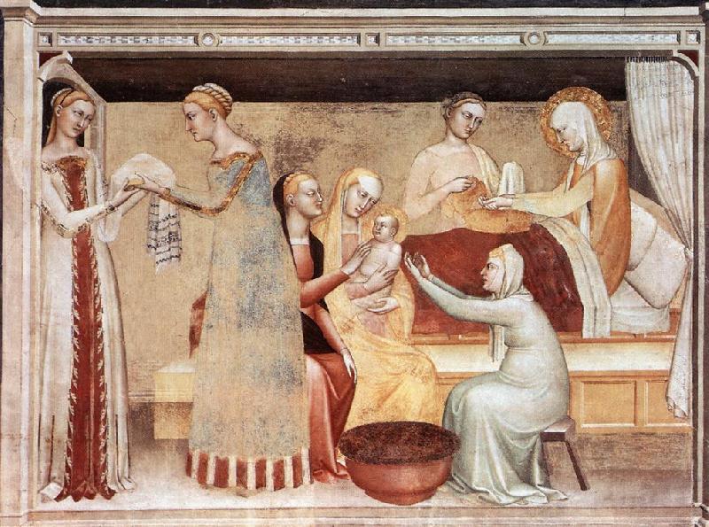 GIOVANNI DA MILANO The Birth of the Virgin sg France oil painting art